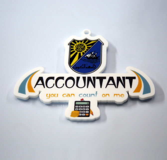 UV Printing Acrylic Keychains Accountant